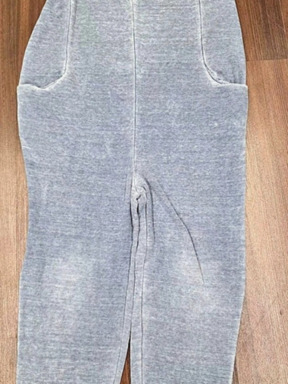 Sincerely Jules Blue Waffle Knit Jumpsuit Small Wide Leg Pocket Romper
